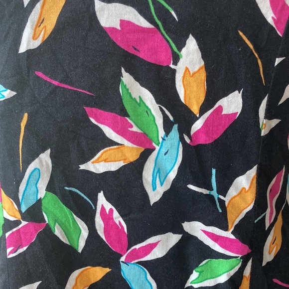 off the shoulder 80s print dress - Picture 7 of 9